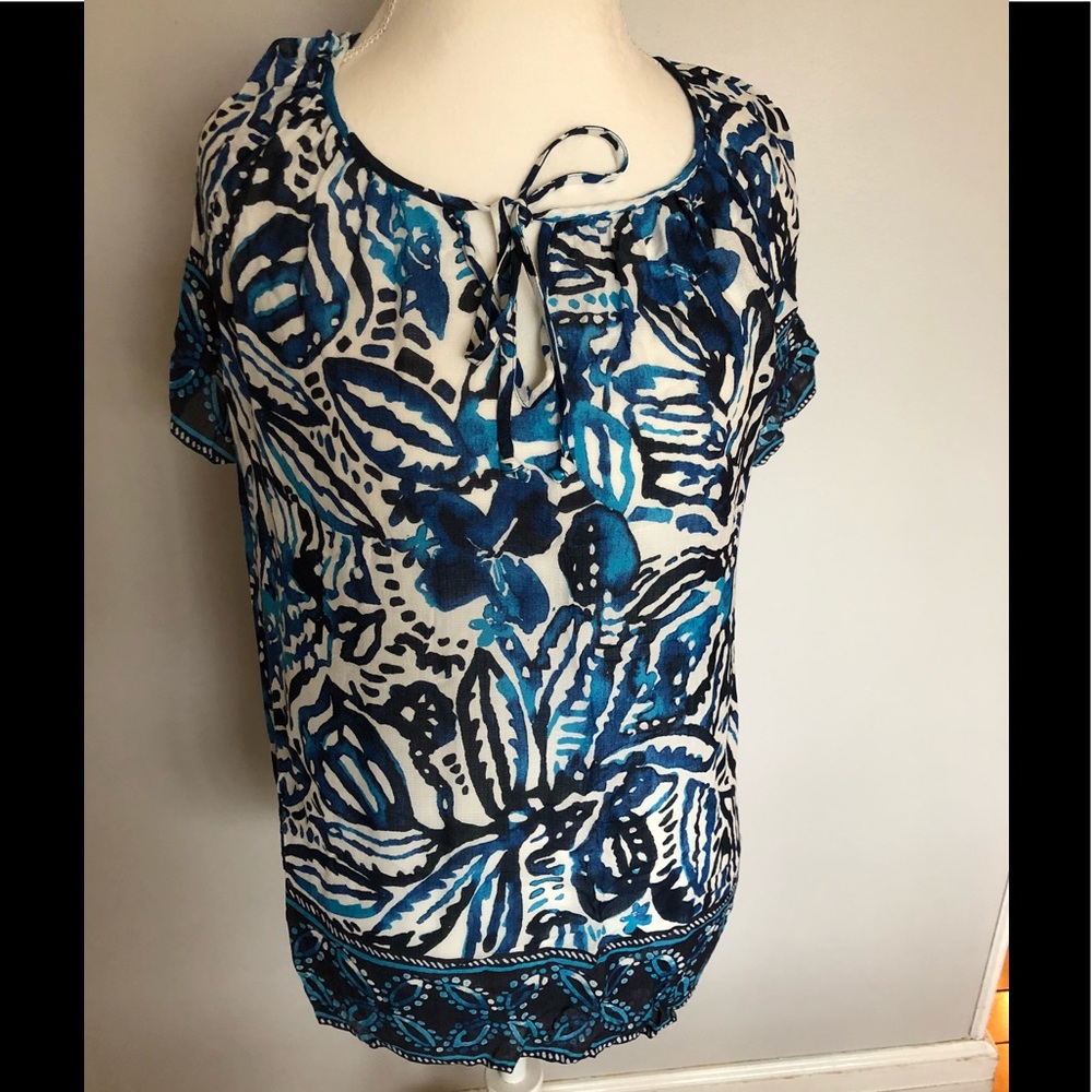 Lucky Brand sheer blouse.